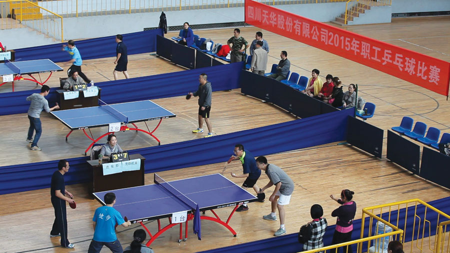 四川天華股份有限公司2015年職工乒乓球比賽 天華股份